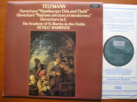 TELEMANN: OVERTURES Nations Anciens et Modernes / Hamburger Ebb und Fluth   NEVILLE  MARRINER / ASMIF    ZRG 837