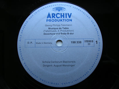 TELEMANN: TAFELMUSIK  Production 3      WENZINGER / SCHOLA CANTORUM BASILIENSIS     2LP     2708 010