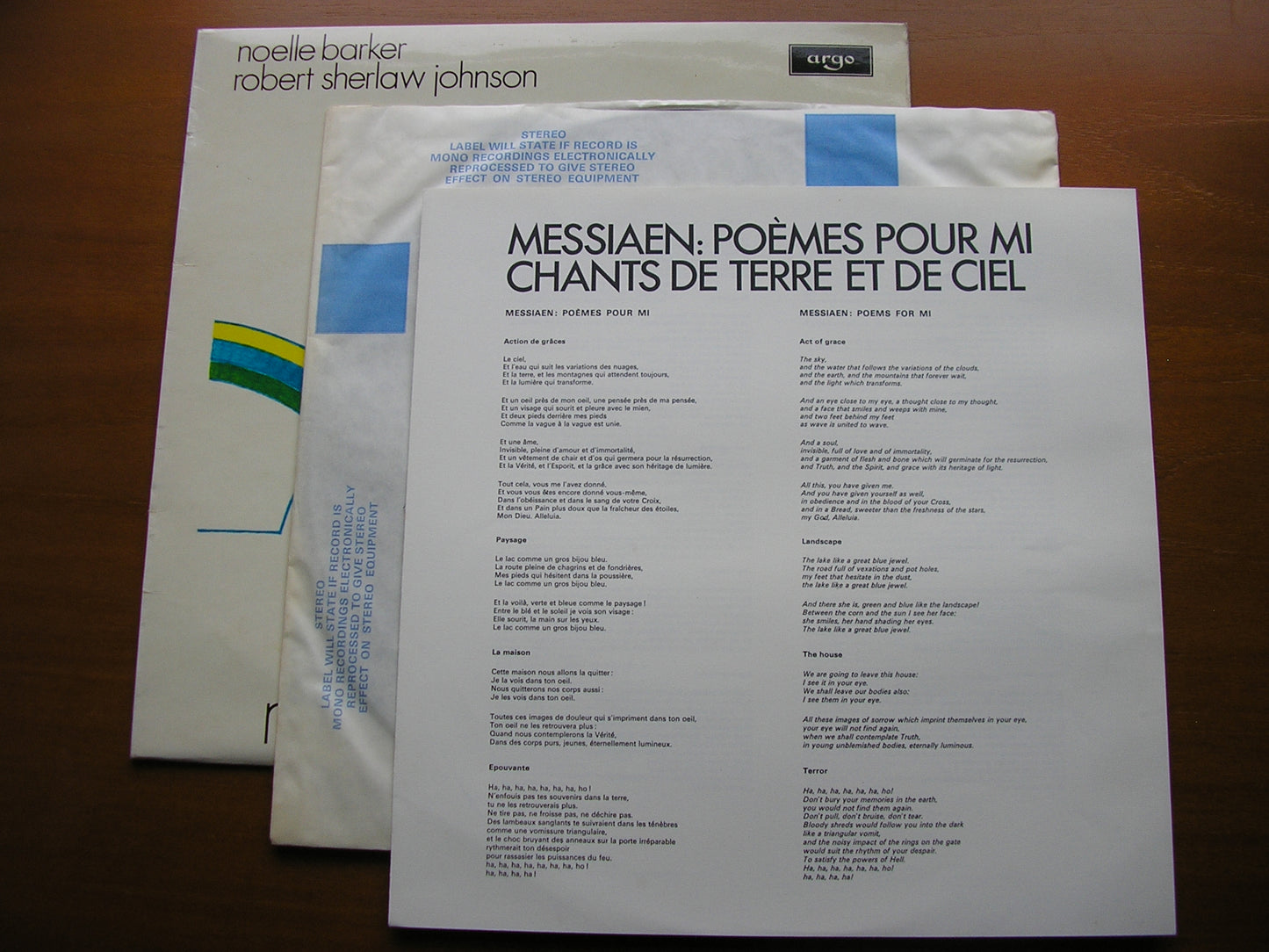 MESSIAEN: POEMES POUR MI / CHANTS DE TERRE ET DE CIEL      NOELLE BARKER / ROBERT SHERLAW JOHNSON      ZRG 699
