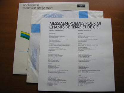 MESSIAEN: POEMES POUR MI / CHANTS DE TERRE ET DE CIEL      NOELLE BARKER / ROBERT SHERLAW JOHNSON      ZRG 699