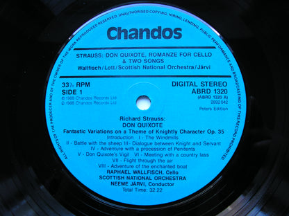 STRAUSS: DON QUIXOTE / ROMANZE / TWO SONGS     WALLFISCH / LOTT / SCOTTISH NATIONAL ORCHESRA / JARVI     ABRD 1320