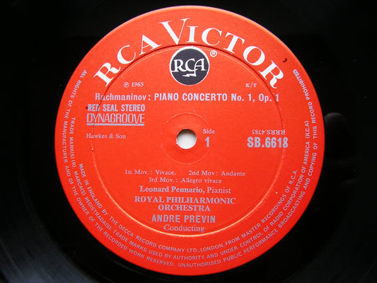 RACHMANINOV: PIANO CONCERTOS Nos. 1 - 4       PENNARIO / ROYAL PHILHARMONIC / PREVIN     SB  6618