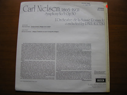 NIELSEN: SYMPHONY No. 5      KLETZKI / SUISSE ROMANDE    test pressing      SXL 6491