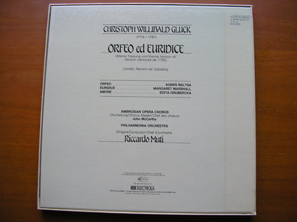 GLUCK: ORFEO ED EURIDICE (1762)    BALTSA / MARSHALL / GRUBEROVA / PHILHARMONIA / MUTI     2LP     SLS 5255