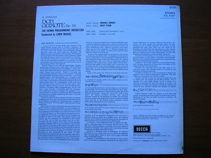 STRAUSS: DON QUIXOTE     BRABEC / VIENNA PHILHARMONIC / MAAZEL     SXL 6367
