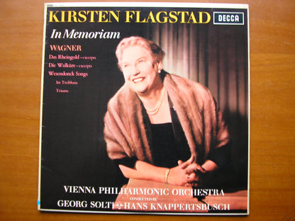 SXL 6042  KIRSTEN FLAGSTAD IN MEMORIAM: WAGNER Songs / Opera excerpts  VIENNA PHILHARMONIC / SOLTI / KNAPPERTSBUSCH    ED1