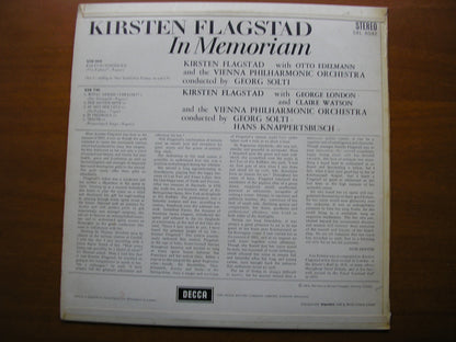 SXL 6042  KIRSTEN FLAGSTAD IN MEMORIAM: WAGNER Songs / Opera excerpts  VIENNA PHILHARMONIC / SOLTI / KNAPPERTSBUSCH    ED1