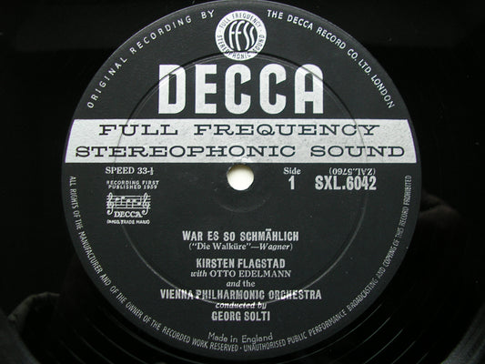 SXL 6042  KIRSTEN FLAGSTAD IN MEMORIAM: WAGNER Songs / Opera excerpts  VIENNA PHILHARMONIC / SOLTI / KNAPPERTSBUSCH    ED1
