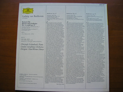 BEETHOVEN: PIANO CONCERTO No. 3     ESCHENBACH / LONDON SYMPHONY / HENZE    2530 254