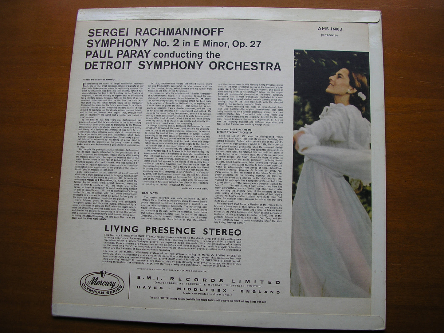 RACHMANINOV: SYMPHONY No. 2     PARAY / DETROIT SYMPHONY     AMS 16003