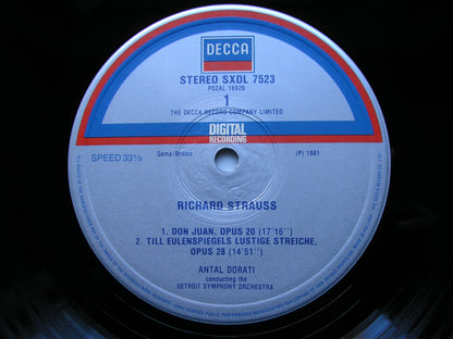 STRAUSS: DON JUAN / TILL EULENSPIEGEL / TOD UND VERKLARUNG       DORATI / DETROIT SYMPHONY       SXDL 7523