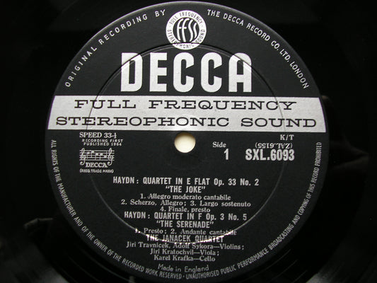 SXL 6043  DVORAK: PIANO QUINTET / SCHUBERT: QUARTET MOVEMENT D.703     CURZON / VIENNA PHILHARMONIC QUARTET      ED1