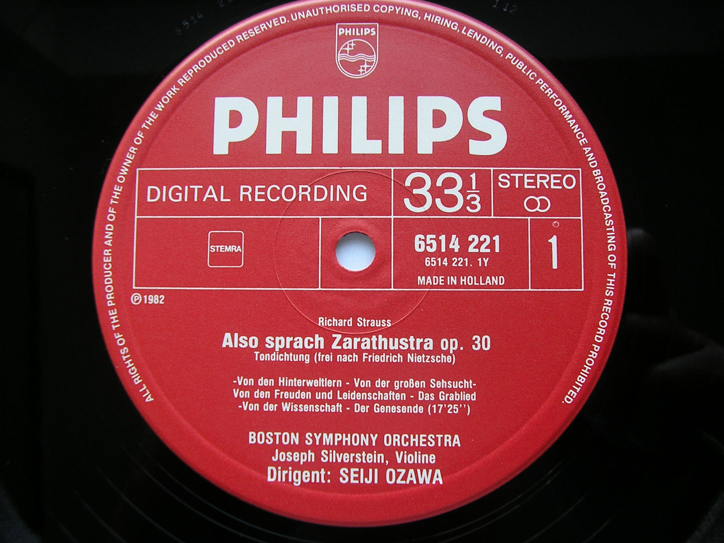STRAUSS: ALSO SPRACH ZARATHUSTRA     OZAWA / BOSTON SYMPHONY    6514 221