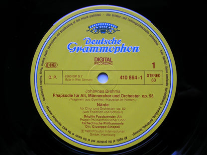 BRAHMS: ALTO RHAPSODIE / NANIE / TRIUMPHLIED      SOLOISTS / CZECH PHILHARMONIC / SINOPOLI     410 864