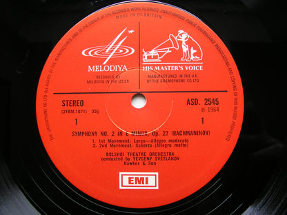 RACHMANINOV: SYMPHONY No. 2      SVETLANOV / BOLSHOI ORCHESTRA     ASD 2545