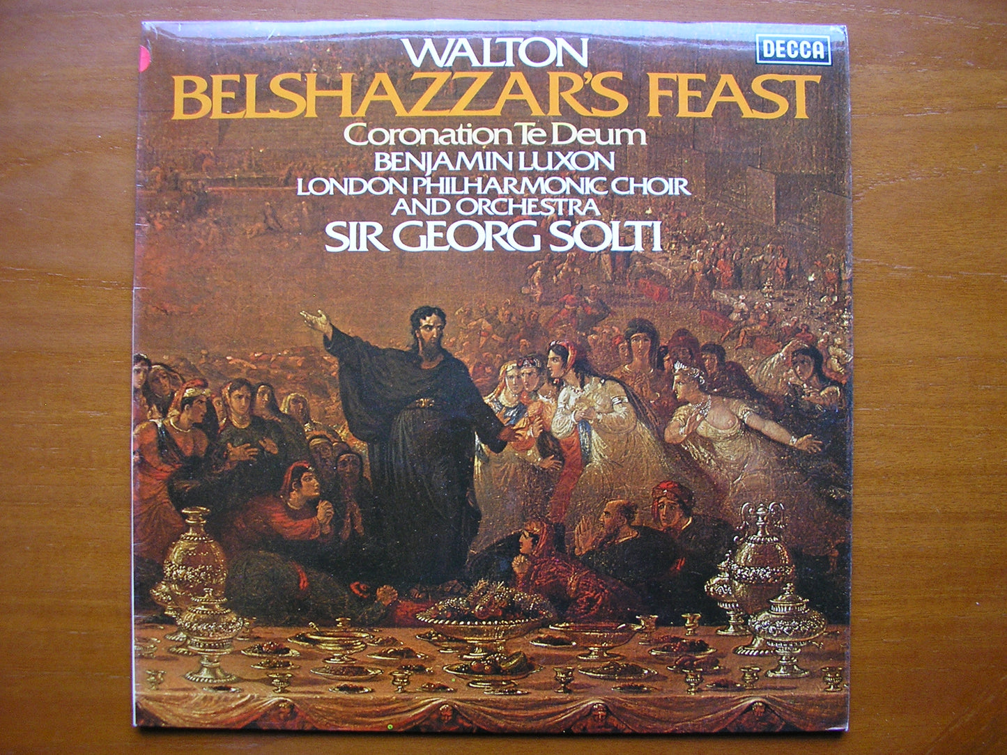 WALTON: BELSHAZZAR'S FEAST / CORONATION TE DEUM      LUXON / LONDON PHILHARMONIC / SOLTI     test pressing    SET 618