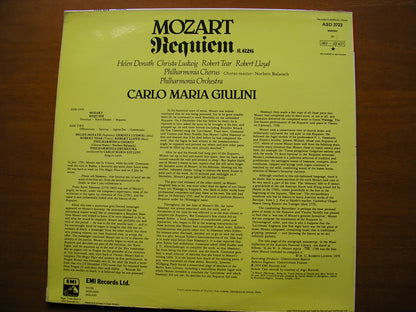 MOZART: REQUIEM      SOLOISTS / PHILHARMONIA / GIULINI    ASD 3723