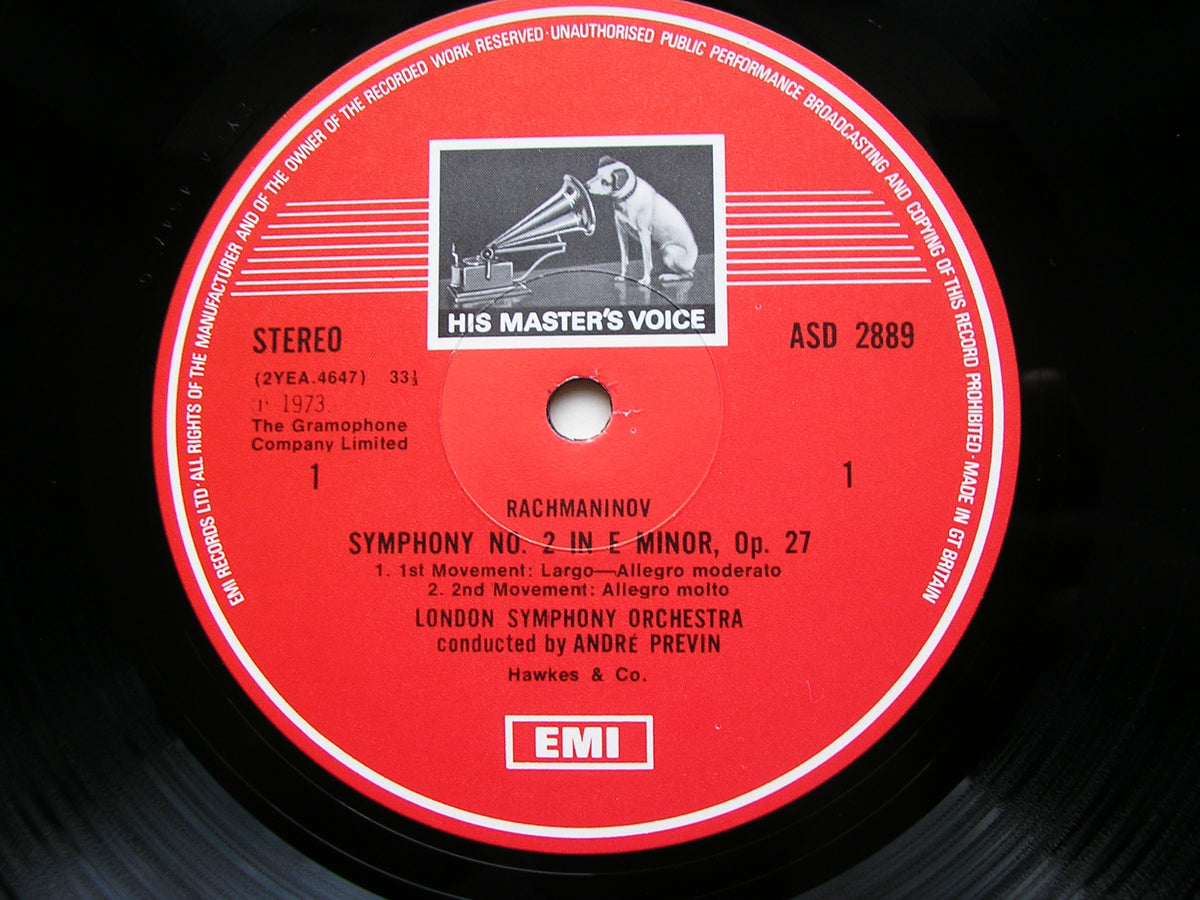 RACHMANINOV: SYMPHONY No. 2      PREVIN / LONDON SYMPHONY     ASD 2889