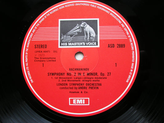 RACHMANINOV: SYMPHONY No. 2      PREVIN / LONDON SYMPHONY     ASD 2889