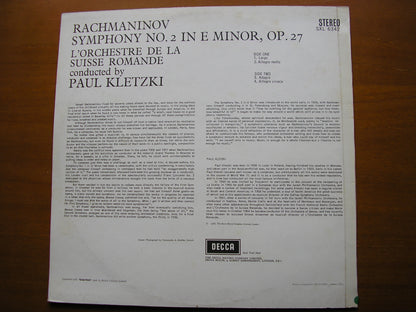 RACHMANINOV: SYMPHONY No. 2      KLETZKI / SUISSE ROMANDE       SXL 6342