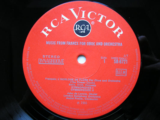 FRENCH MUSIC FOR OBOE & ORCHESTRA    de LANCIE / LONDON SYMPHONY / PREVIN     SB 6721