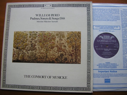 BYRD: PSALMS / SONNETS & SONGS 1588     THE CONSORT OF MUSIC    DSLO 596