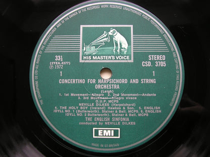 WARLOCK / MOERAN / IRELAND / BUTTERWORTH / LEIGH: ORCHESTRAL WORKS    ENGLISH SINFONIA / DILKES     CSD 3705