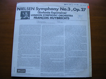 NIELSEN: SYMPHONY No. 3  Sinfonia Espansiva     HUYBRECHTS / LONDON SYMPHONY     test pressing      SXL 6695