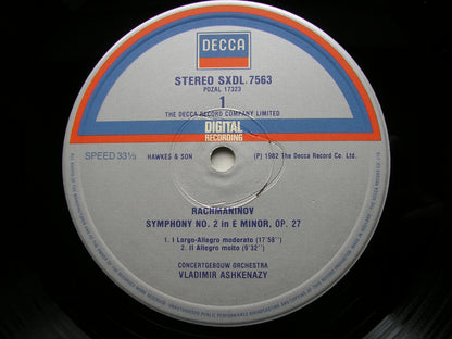 RACHMANINOV: SYMPHONY No. 2       ASHKENAZY / CONCERTGEBOUW ORCHESTRA     SXDL 7563