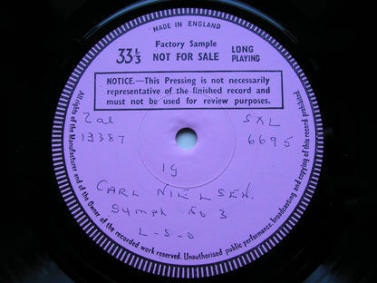 NIELSEN: SYMPHONY No. 3  Sinfonia Espansiva     HUYBRECHTS / LONDON SYMPHONY     test pressing      SXL 6695