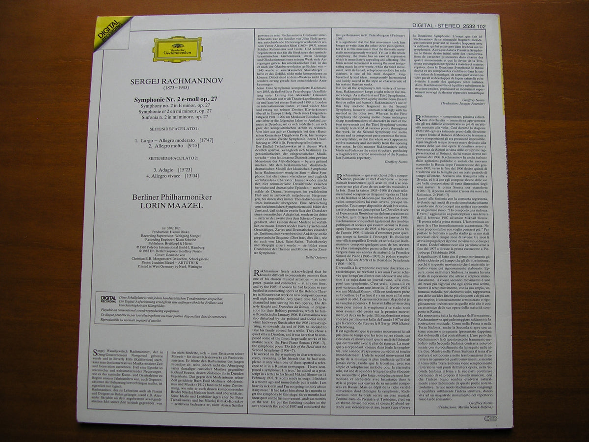 RACHMANINOV: SYMPHONY No. 2      MAAZEL / BERLIN PHILHARMONIC     2532 102