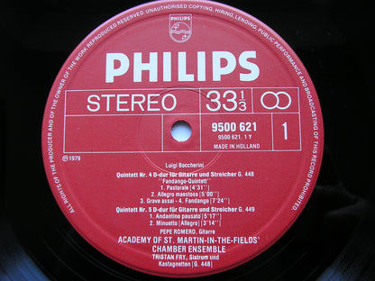 BOCCHERINI:  GUITAR QUINTETS Nos. 4 / 5 / 6        ROMERO / ACADEMY OF St MARTIN IN THE FIELDS      9500 621