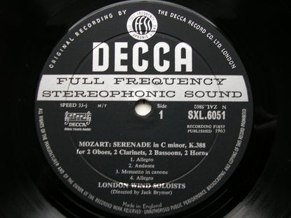 SXL 6051  MOZART: COMPLETE WIND MUSIC Volume 2     BRYMER / LONDON WIND SOLOISTS      ED1