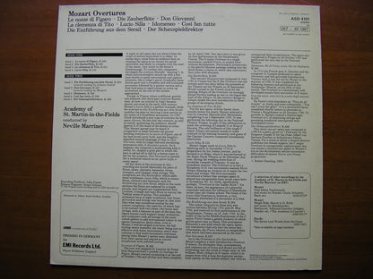 MOZART: NINE OVERTURES      MARRINER / ACADEMY OF ST MARTIN IN THE FIELDS     ASD 4101