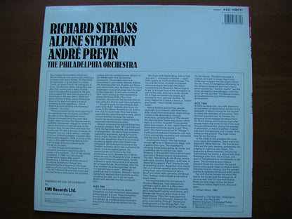 STRAUSS: AN ALPINE SYMPHONY     PREVIN / PHILADELPHIA ORCHESTRA     ASD 1435771
