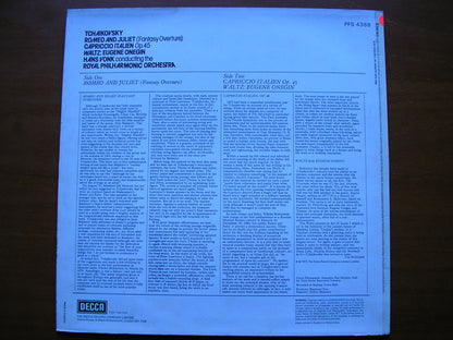 TCHAIKOVSKY: ROMEO & JULIET / CAPRICCIO ITALIEN / EUGENE ONEGIN Waltz     VONK / ROYAL PHILHARMONIC    test pressing     PFS 4388