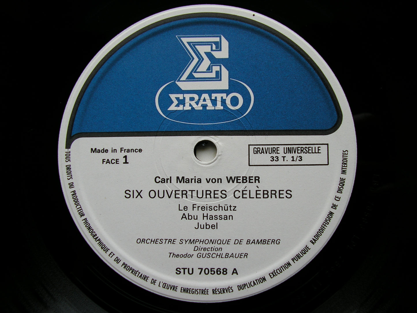 WEBER: SIX OVERTURES      GUSCHLBAUER / BAMBERG SYMPHONY     STU 70568