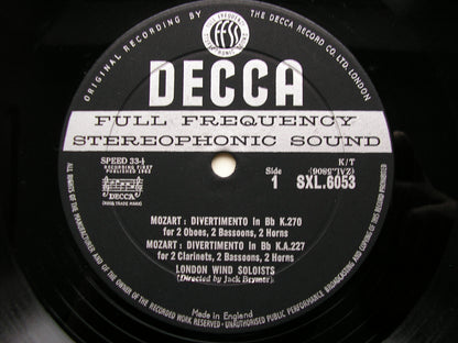 SXL 6053  MOZART: COMPLETE WIND MUSIC Volume 5      BRYMER / LONDON WIND SOLOISTS      ED1