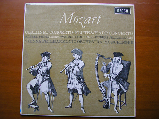 SXL 6054  MOZART: CLARINET CONCERTO / FLUTE & HARP CONCERTO    PRINZ / TRIPP / JELLINEK / VIENNA PHILHARMONIC / MUNCHINGER     ED1