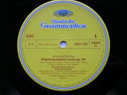 BRAHMS: PIANO QUINTET Op. 34      POLLINI / QUARTETTO ITALIANO      415 274
