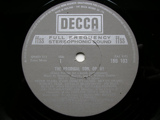 BRITTEN: THREE CHURCH PARABLES     SOLOISTS /  ENGLISH OPERA GROUP /  BRITTEN     3LP    1BB 101-3
