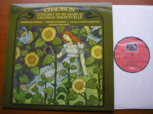 CHAUSSON: CONCERTO FOR PIANO / VIOLIN & STRING QUARTET Op. 21 / CHANSON PERPETUELLE Op. 37    ESPOSITO / FERRAS / BARBIZET / PARRENIN QUARTET     065 12141