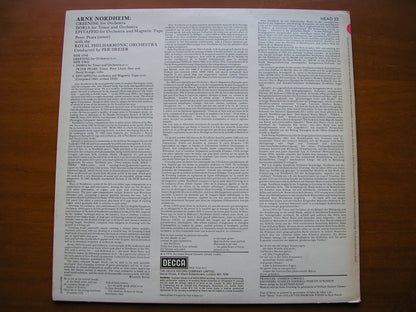 NORDHEIM: ORCHESTRAL MUSIC     PEARS / ROYAL PHILHARMONIC / DREIER     test pressing    HEAD 23