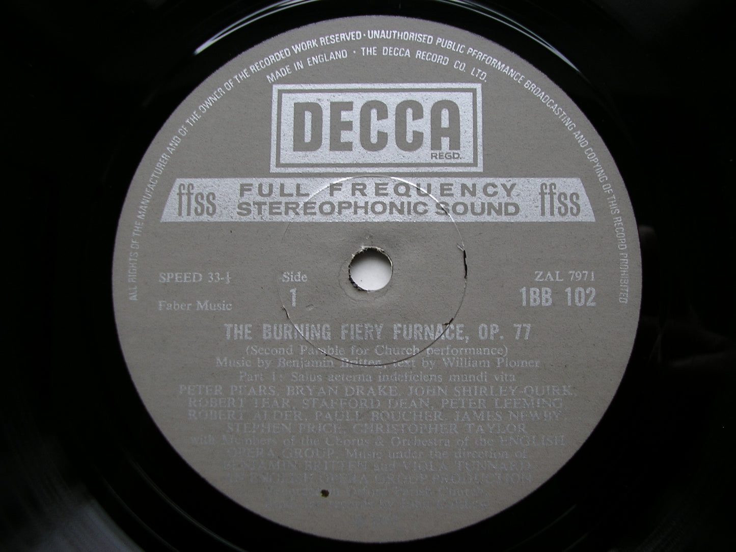 BRITTEN: THREE CHURCH PARABLES     SOLOISTS /  ENGLISH OPERA GROUP /  BRITTEN     3LP    1BB 101-3