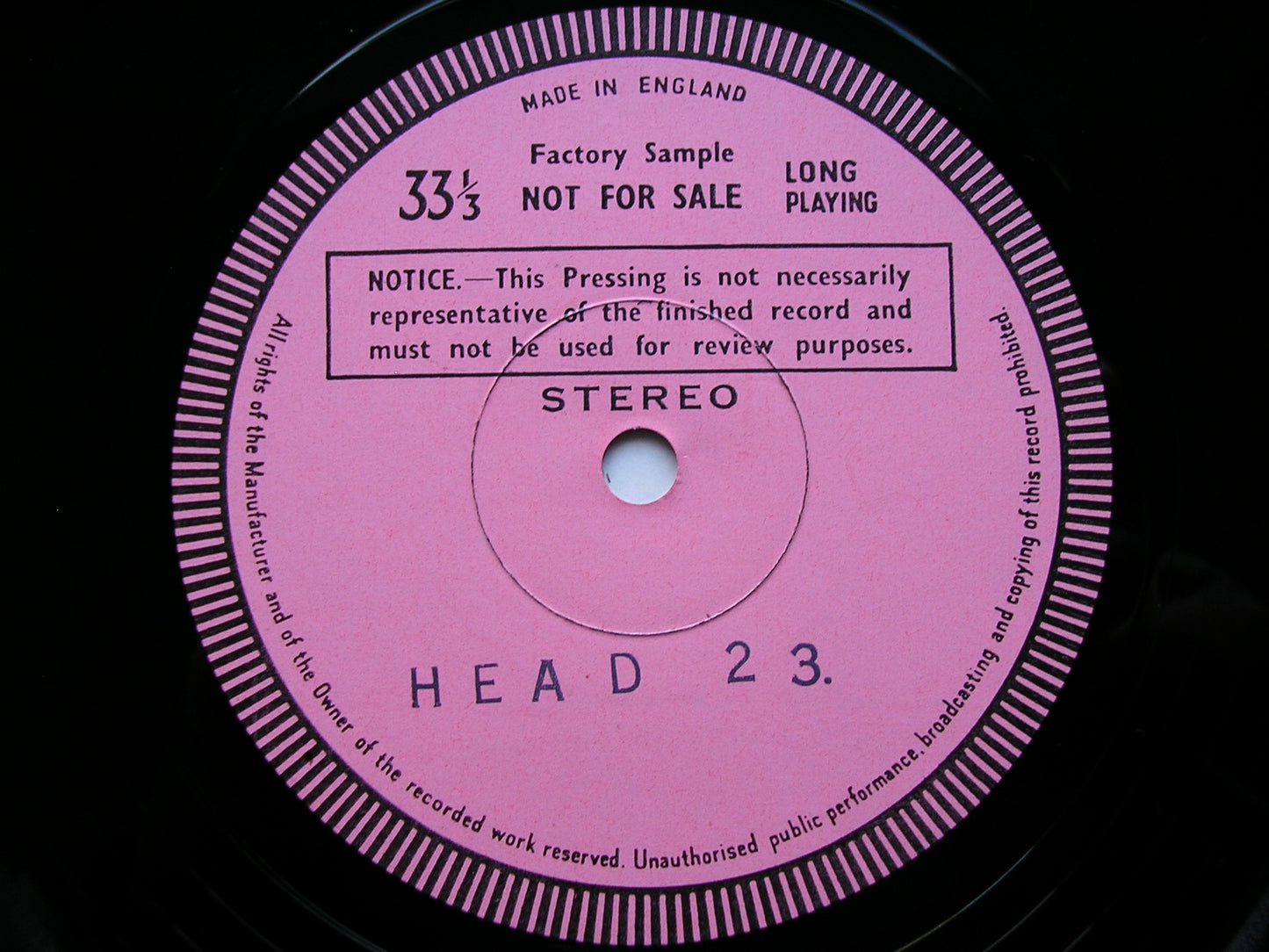 NORDHEIM: ORCHESTRAL MUSIC     PEARS / ROYAL PHILHARMONIC / DREIER     test pressing    HEAD 23