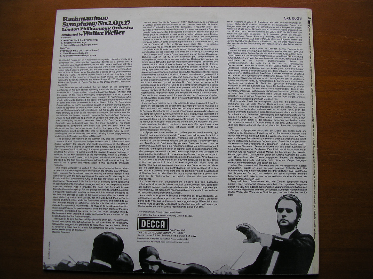 RACHMANINOV: SYMPHONY No. 2      WELLER / LONDON PHILHARMONIC     SXL 6623