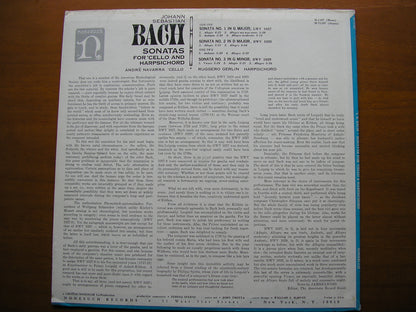 BACH: SONATAS FOR CELLO & HARPSICHORD   BWV 1027/29      NAVARRA / GERLIN     H-71107