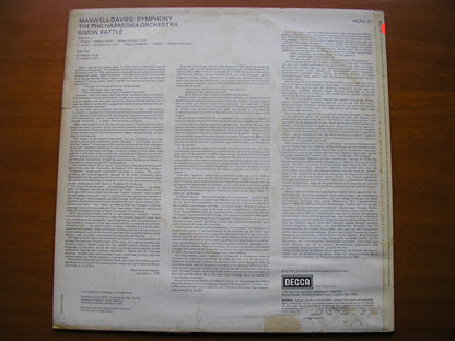 MAXWELL DAVIES: SYMPHONY       RATTLE / PHILHARMONIA    test pressing     HEAD 21