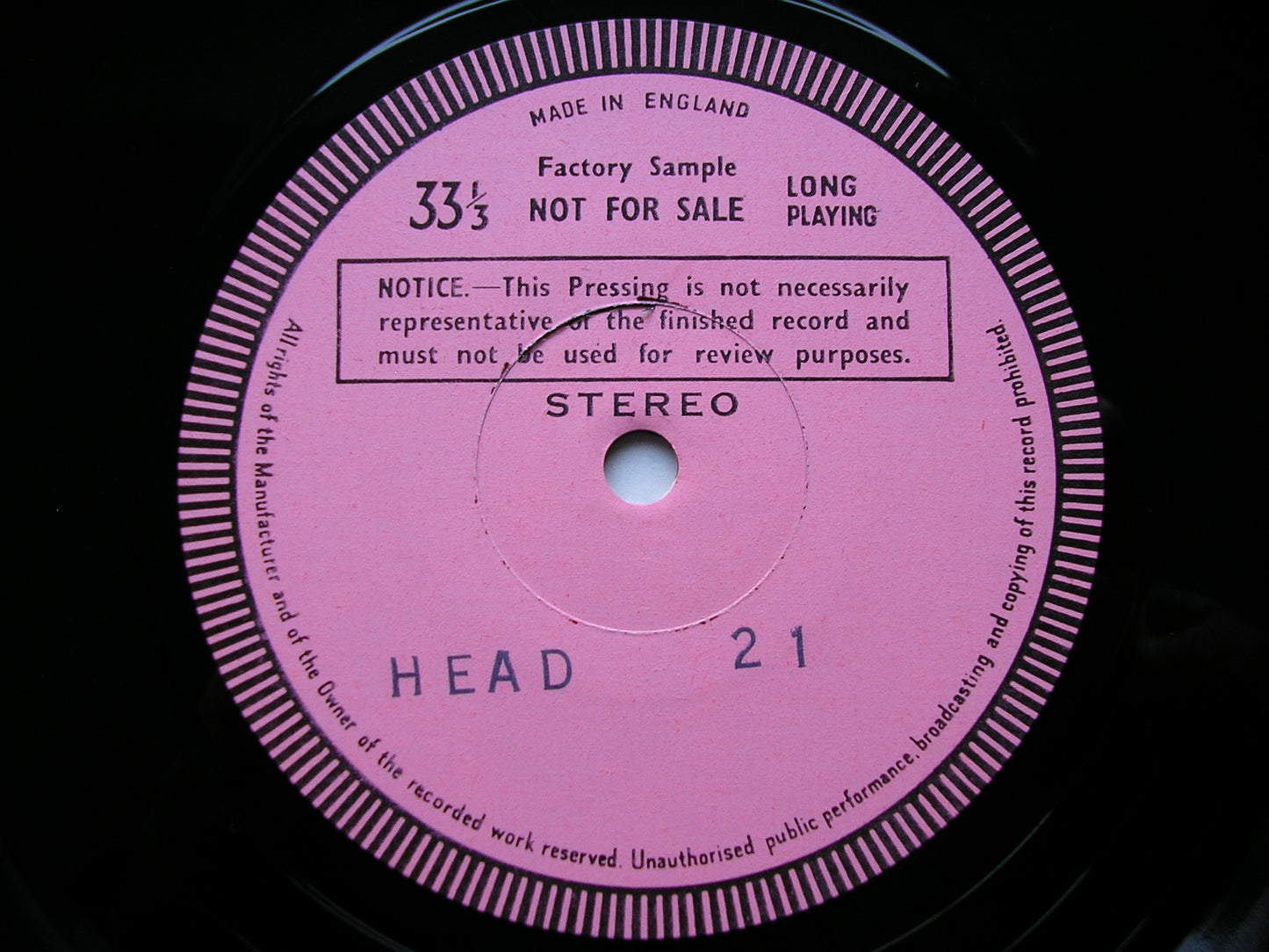 MAXWELL DAVIES: SYMPHONY       RATTLE / PHILHARMONIA    test pressing     HEAD 21