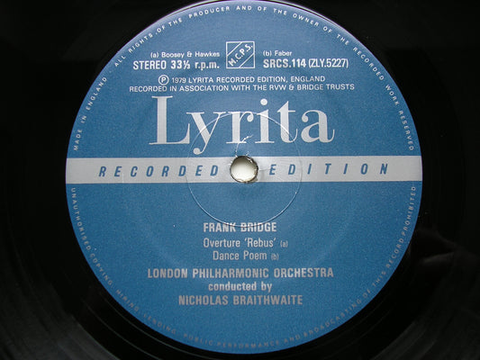 BRIDGE: DANCE RHAPSODY / OVERTURE Rebus / DANCE POEM      BRAITHWAITE / LONDON PHILHARMONIC    SRCS 114